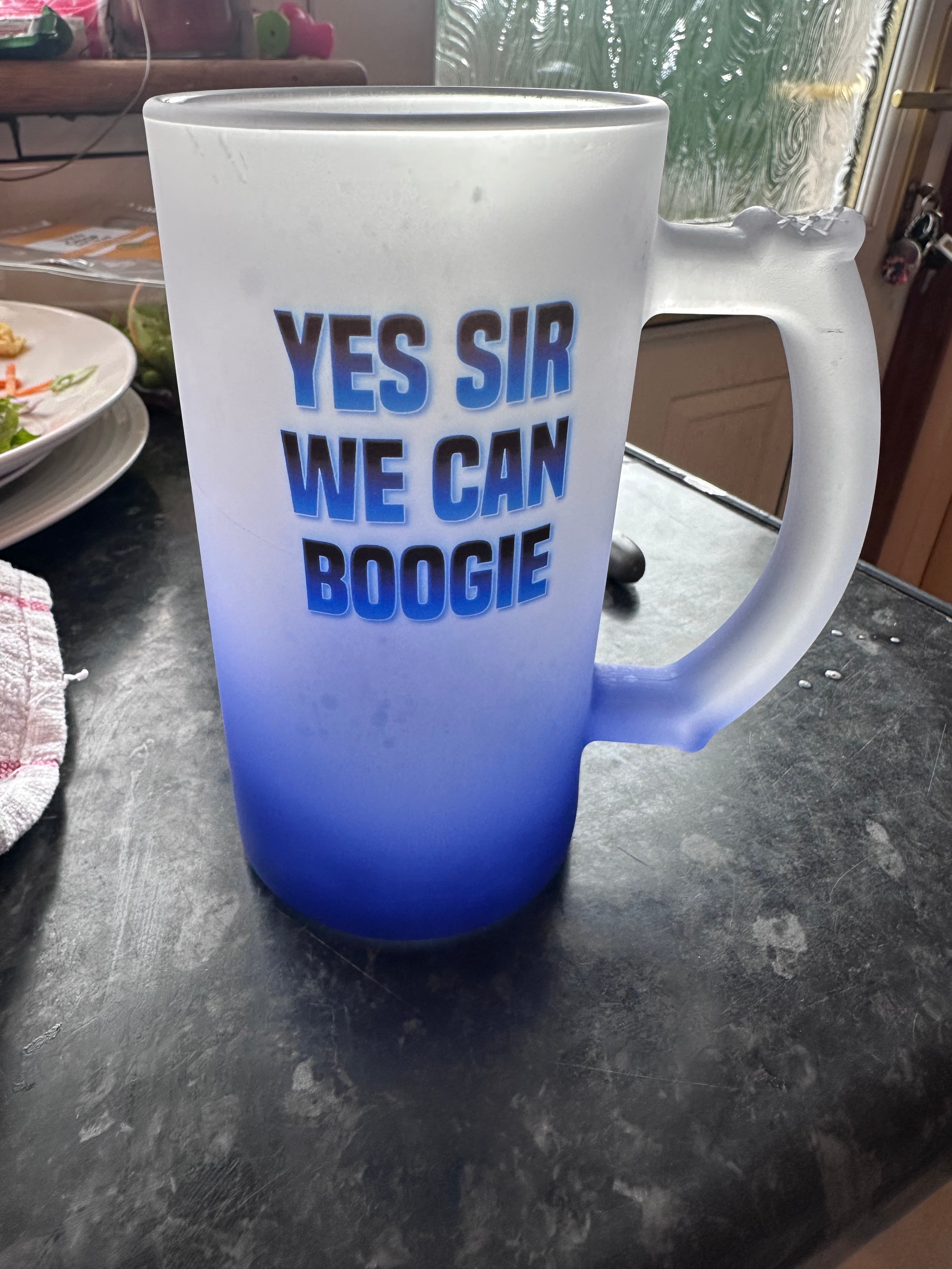 Barware & Drinkware: Personalised Ombré Frosted Tankard – Custom Caricature Edition