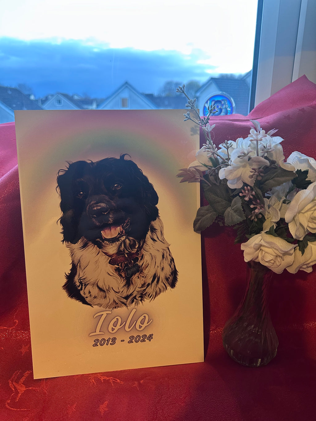 🌈🐾 Rainbow Bridge Memorial Tribute – Personalized Pet Plaque 🌈🐾