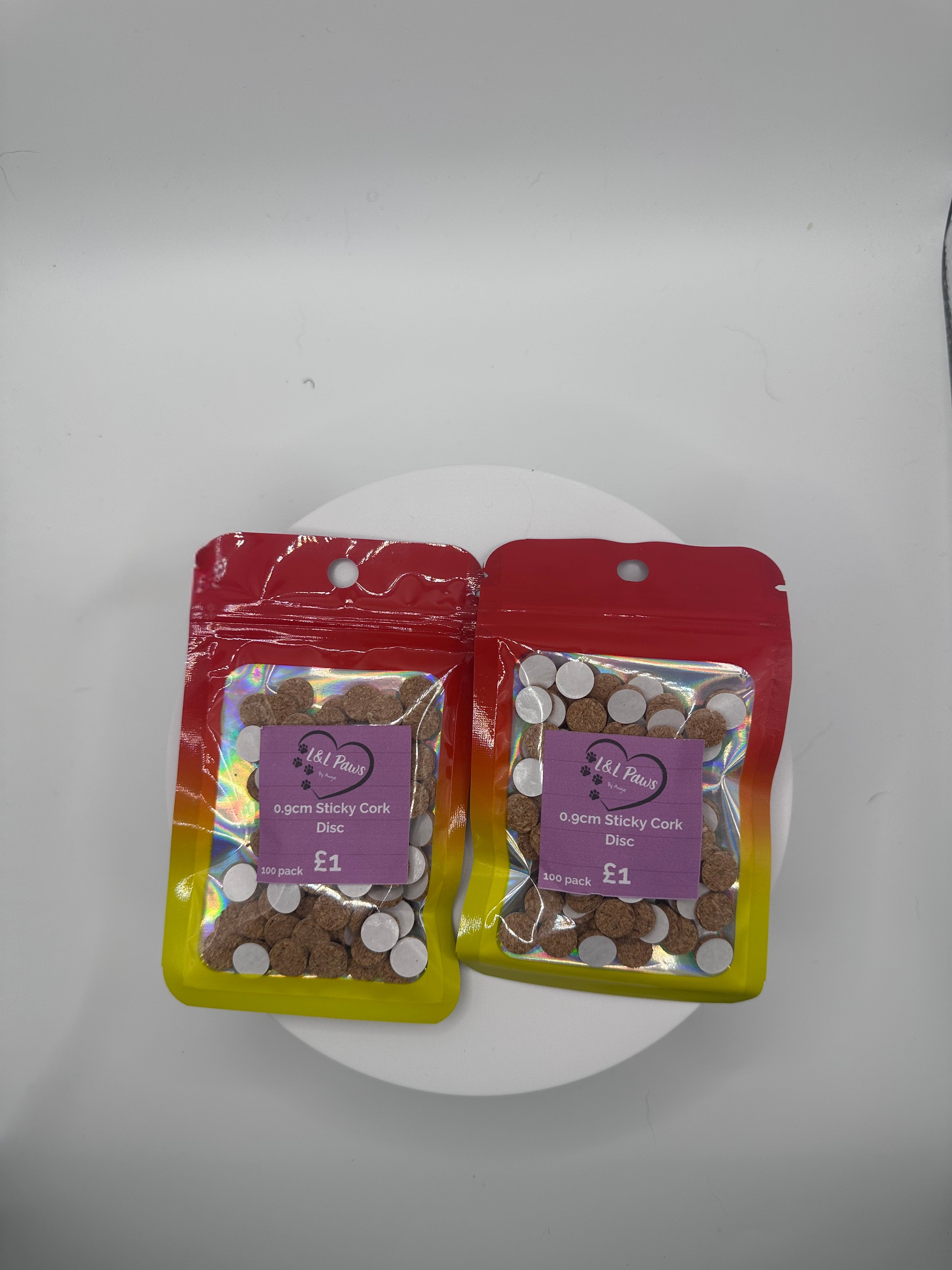 Sticky Mini Cork Disc Soaks - 100pk
