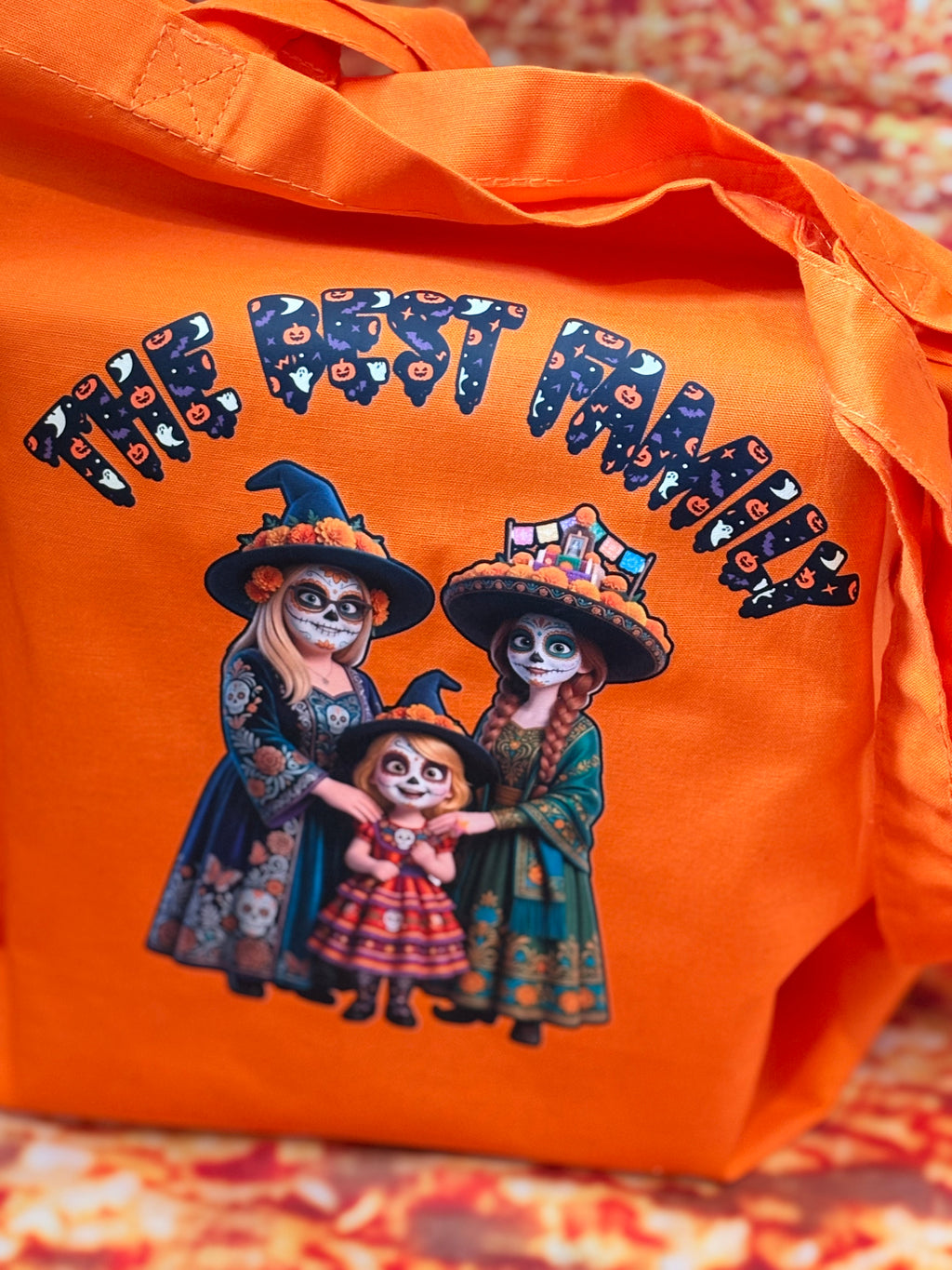 Custom Halloween Trick-or-Treat Tote Bags | Personalized Pet & Family Spooky Bags