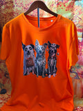 Custom Spooky Season Halloween Adult T-Shirt (Orange, Black, Grey) | Personalized Pups, Kids & Fiends Tee | Handcrafted in Scotland