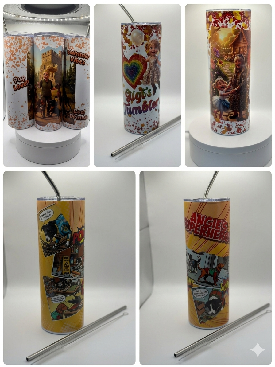 Custom Personalised Character Tumbler – Your Photos, Your Story
