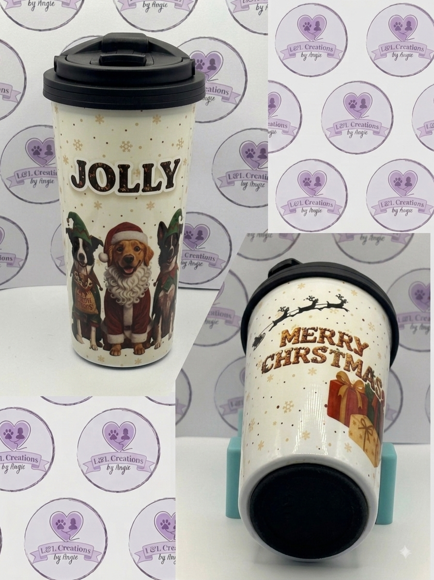 PRE-ORDER:  Christmas Dogs Travel Tumbler (16oz)