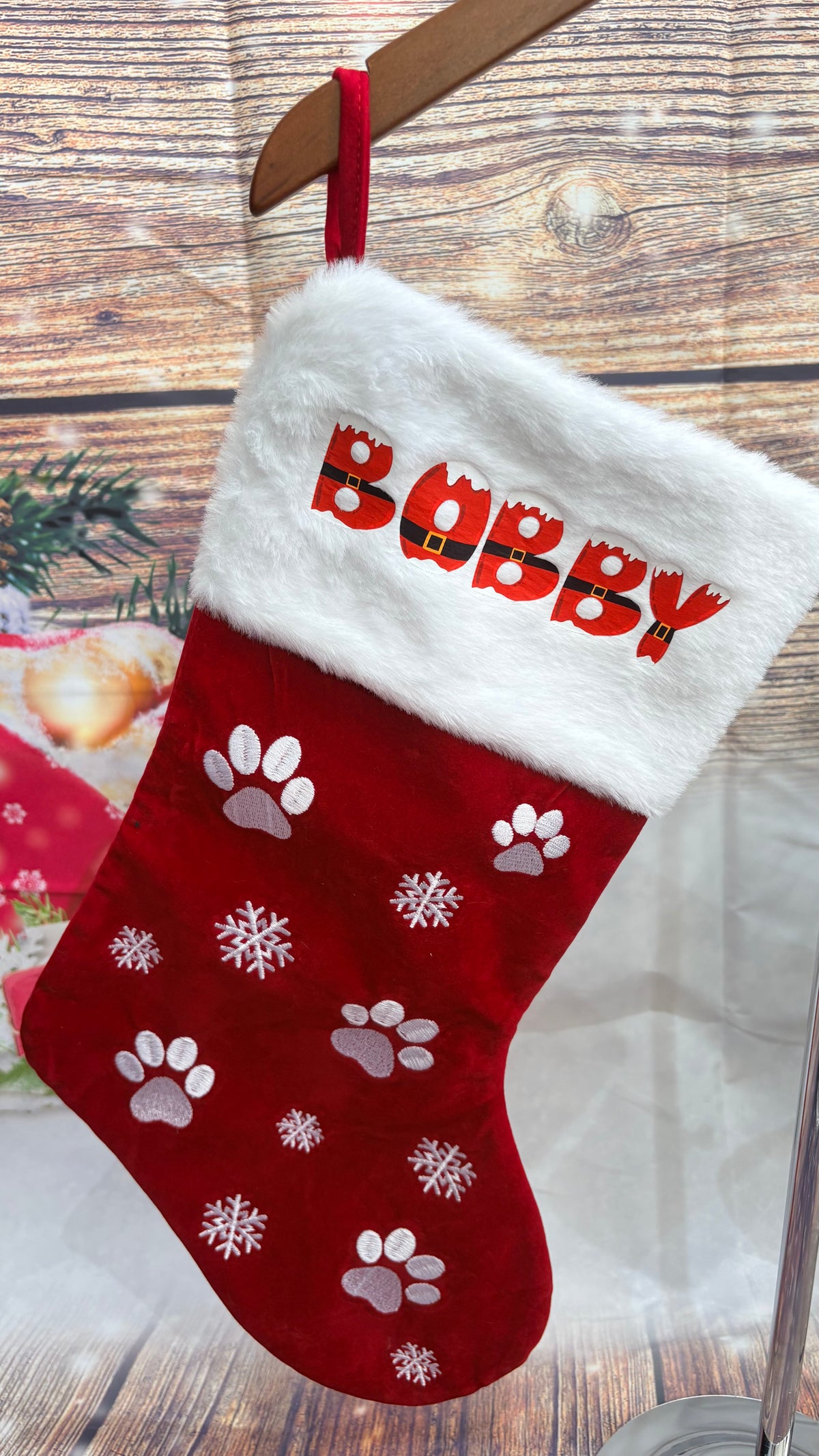 Personalised Luxury Dog Christmas Stocking