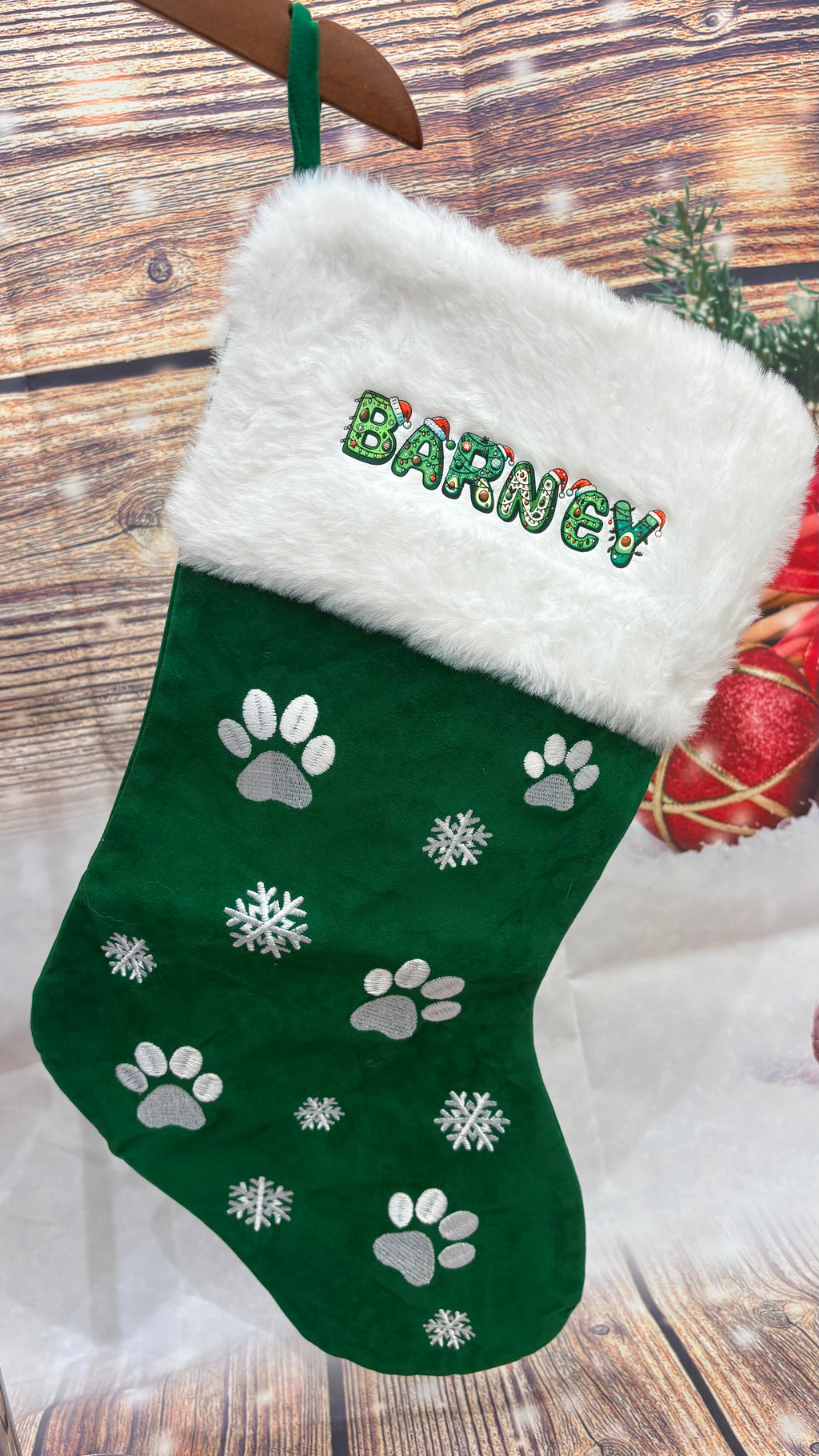 Personalised Luxury Dog Christmas Stocking