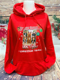 Personalised Adult Sleigh Bells, Dog Tails & Christmas Trails Hoodie