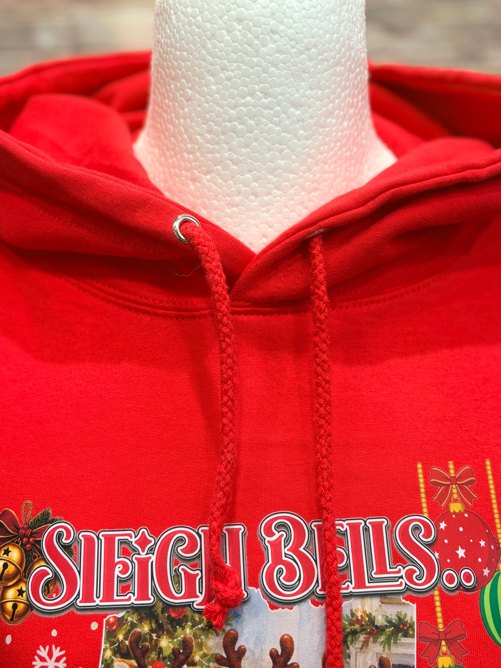 Personalised Adult Sleigh Bells, Dog Tails & Christmas Trails Hoodie