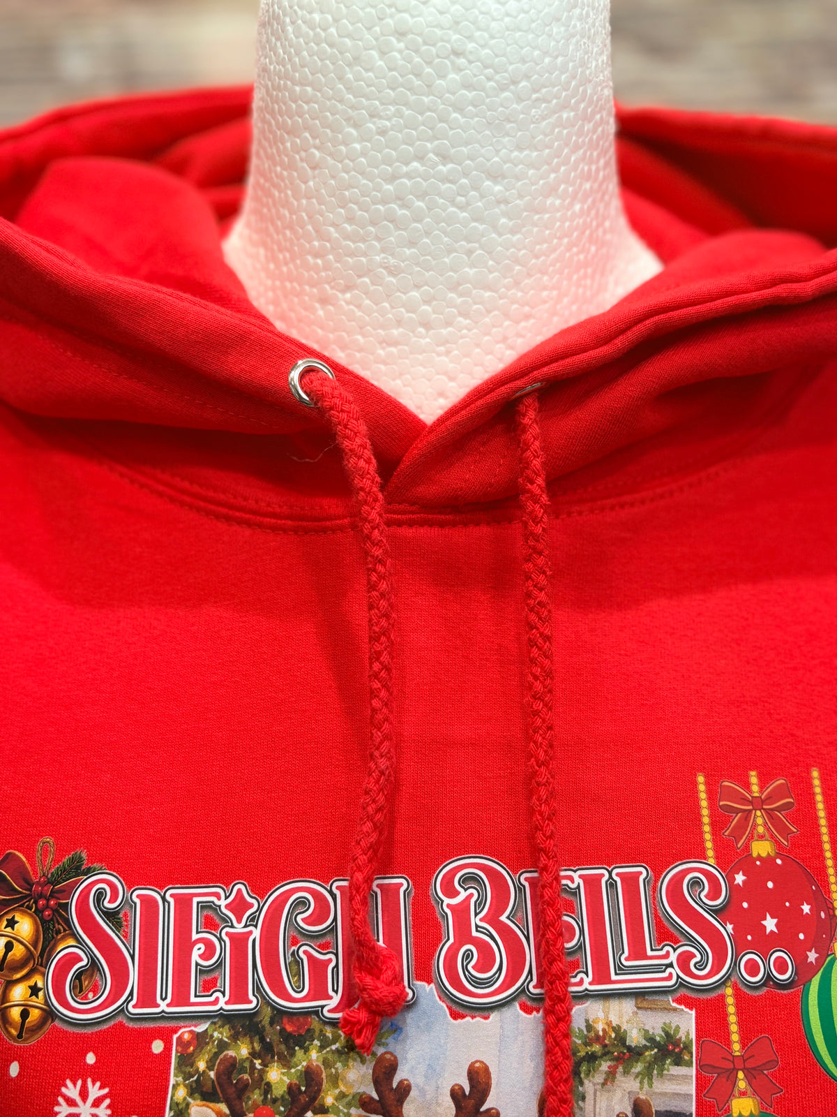 Personalised Adult Sleigh Bells, Dog Tails & Christmas Trails Hoodie