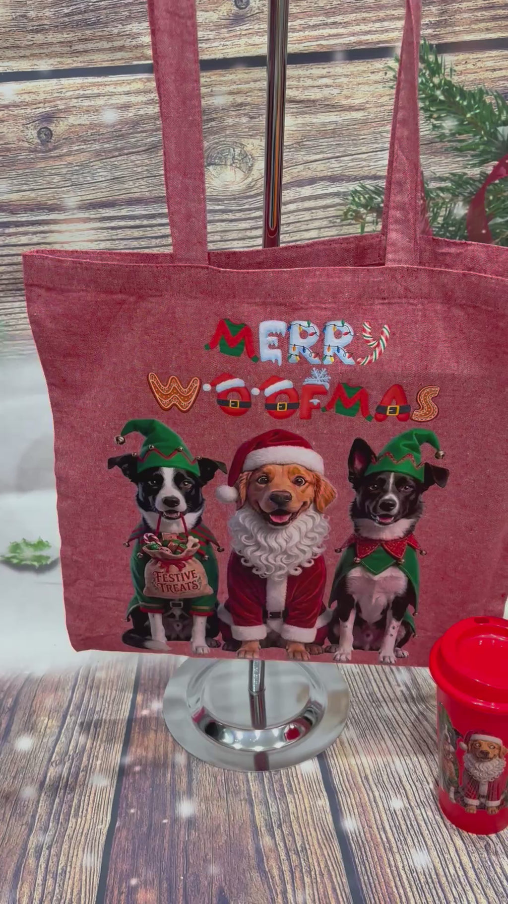 Personalised Christmas Pet Tote Bag