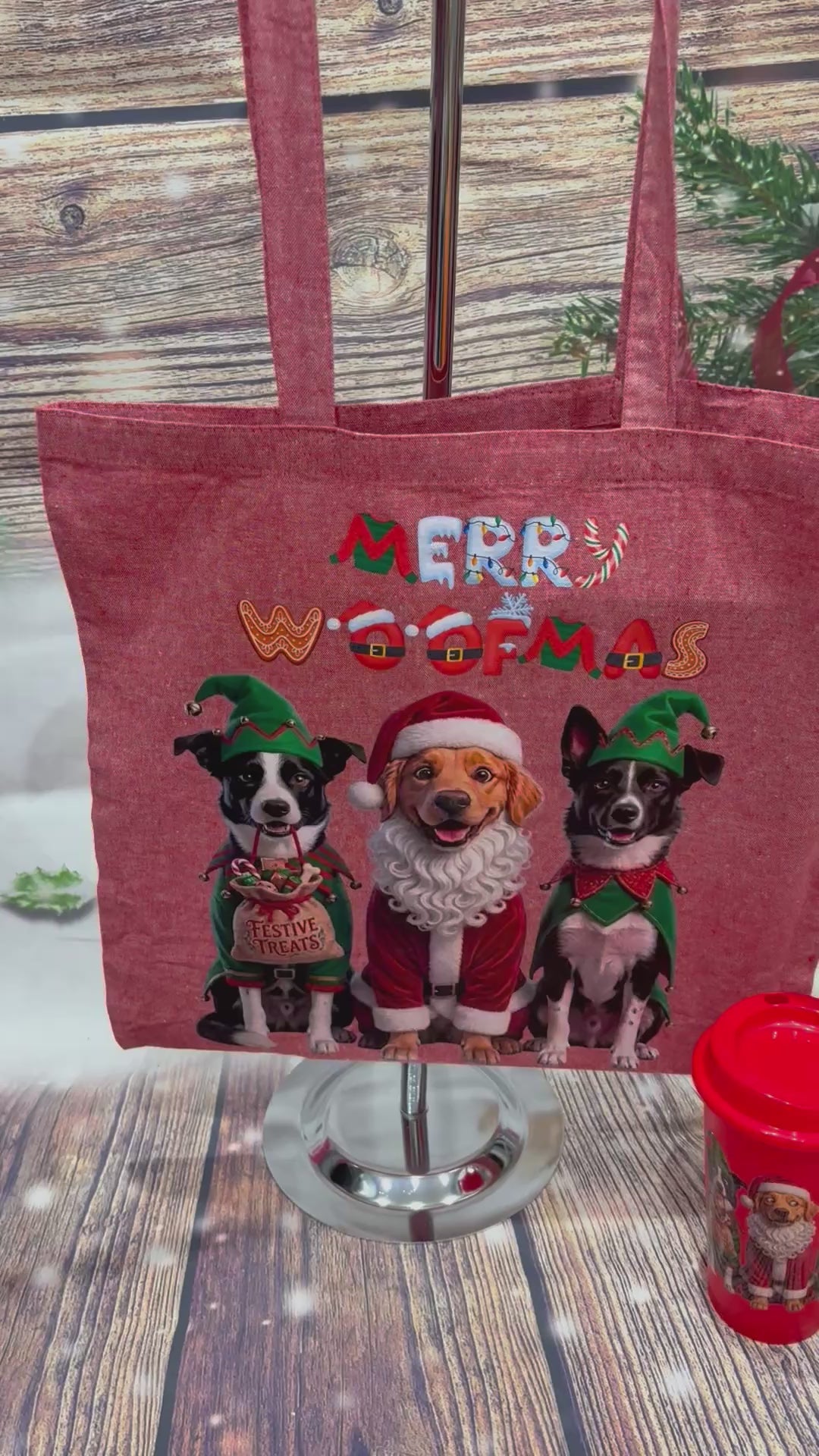 Personalised Christmas Pet Tote Bag