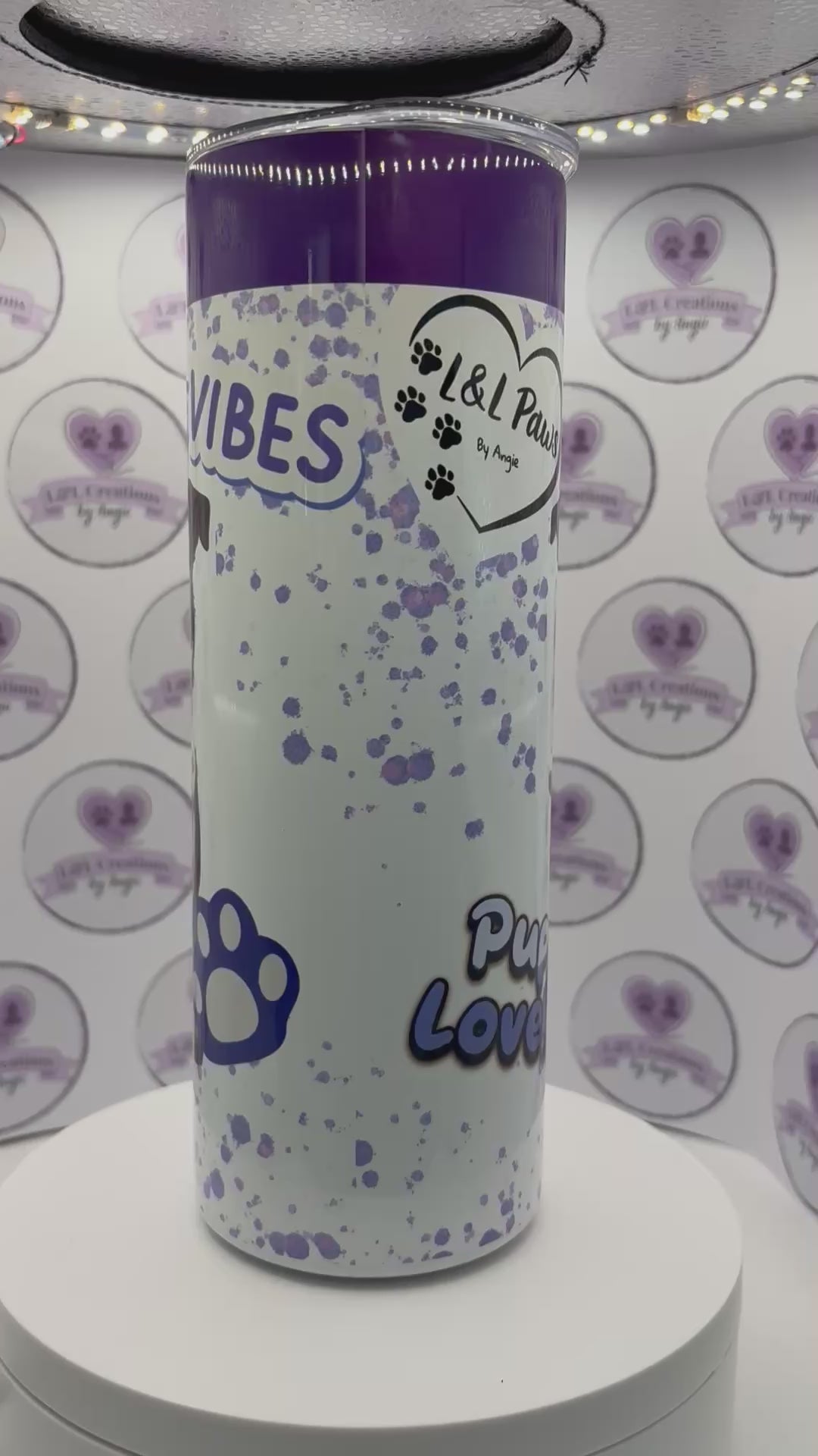 Customised Dog Lover 20oz Skinny Tumbler – Personalised Stainless Steel Travel Mug with Straw & Splash-Proof Lid